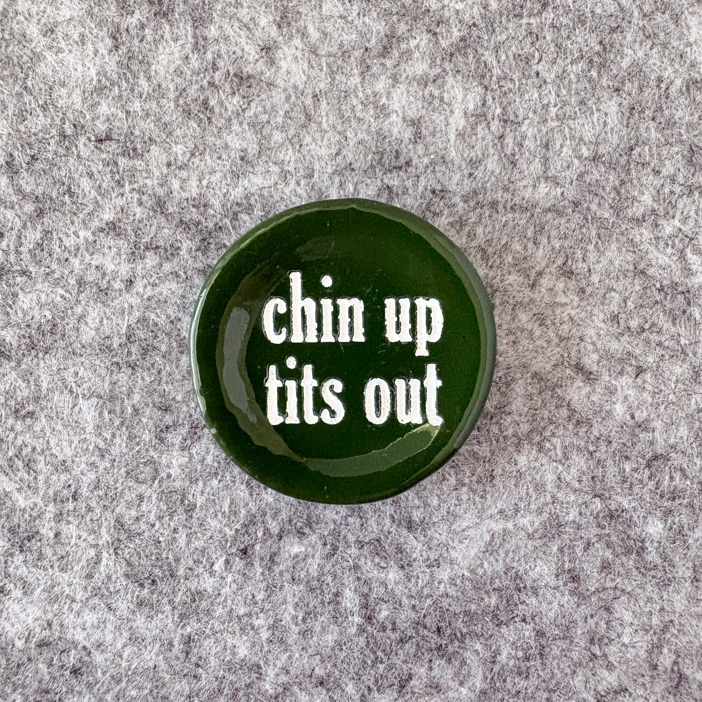 chin up tits out