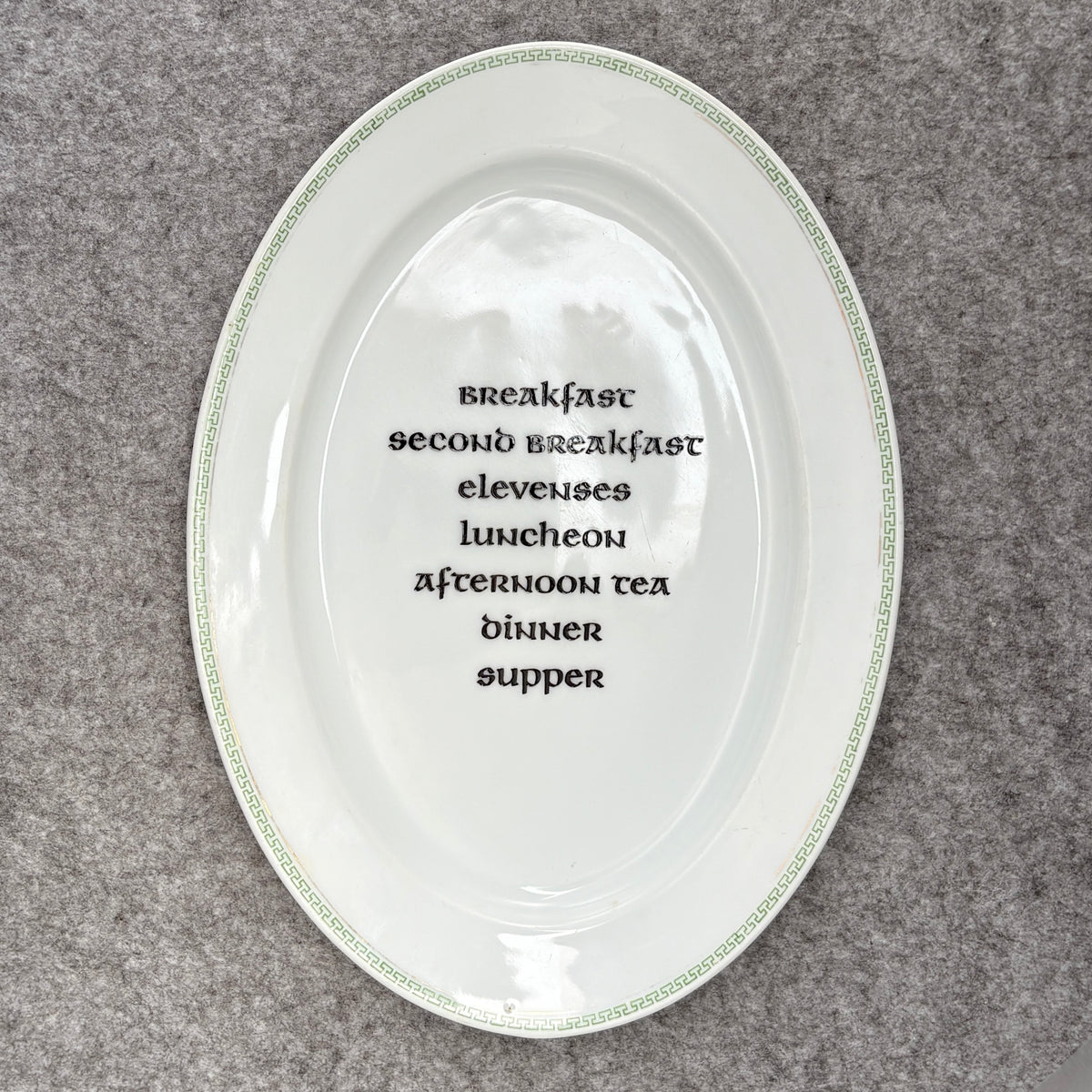 breakfast - second breakfast - elevenses - luncheon - afternoon tea - dinner - supper