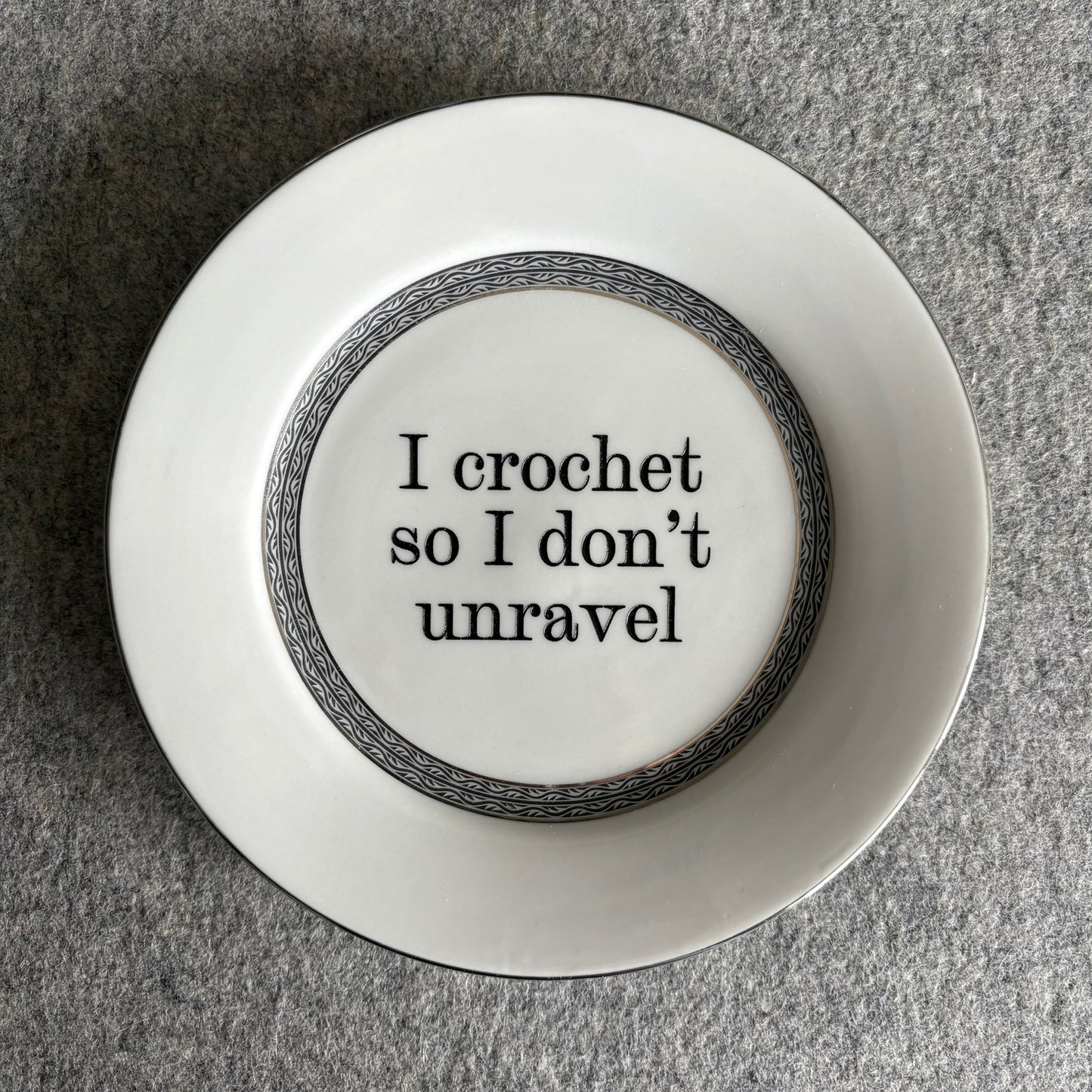 I crochet so I don't unravel