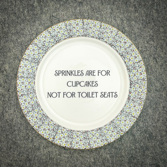 sprinkles are for cupcakes not for toilet seats