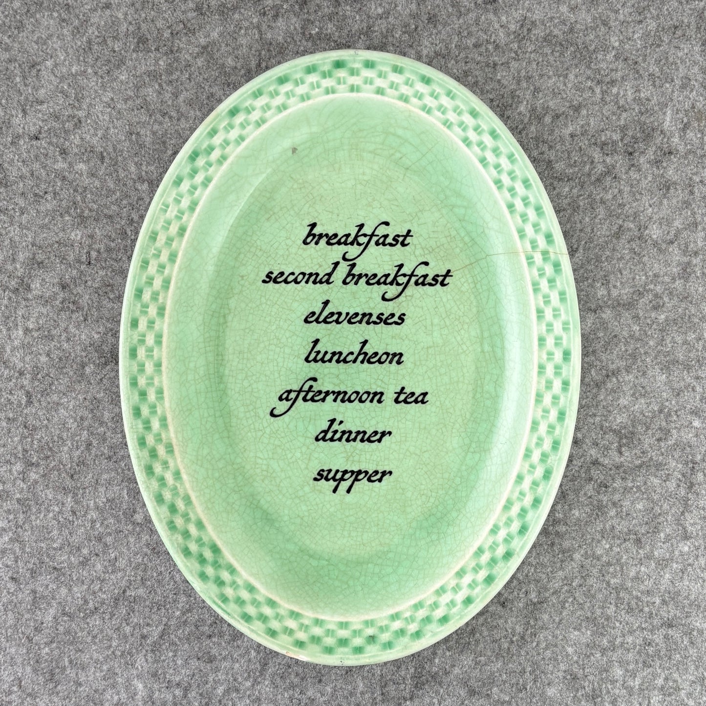 breakfast - second breakfast - elevenses - luncheon - afternoon tea - dinner - supper