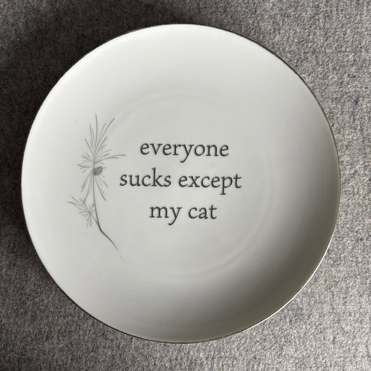 everyone sucks except my cat