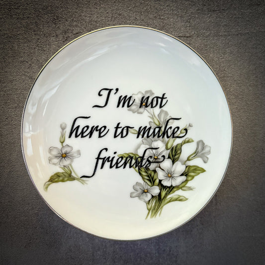 I'm not here to make friends