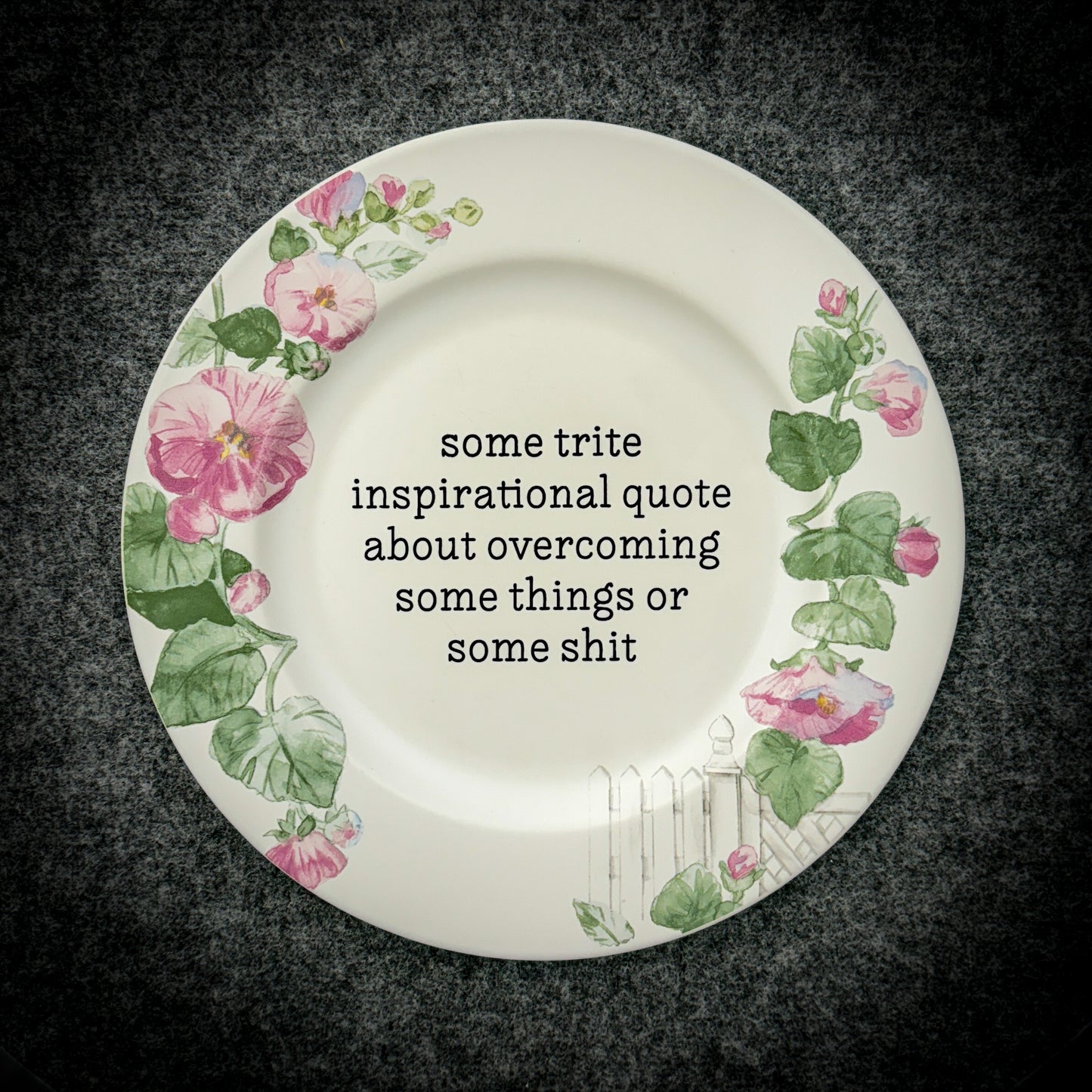 some trite inspirational quote about overcoming some things or some shit