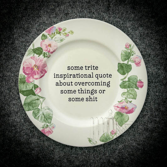 some trite inspirational quote about overcoming some things or some shit
