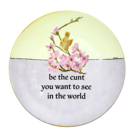 be the cunt you want to see in the world